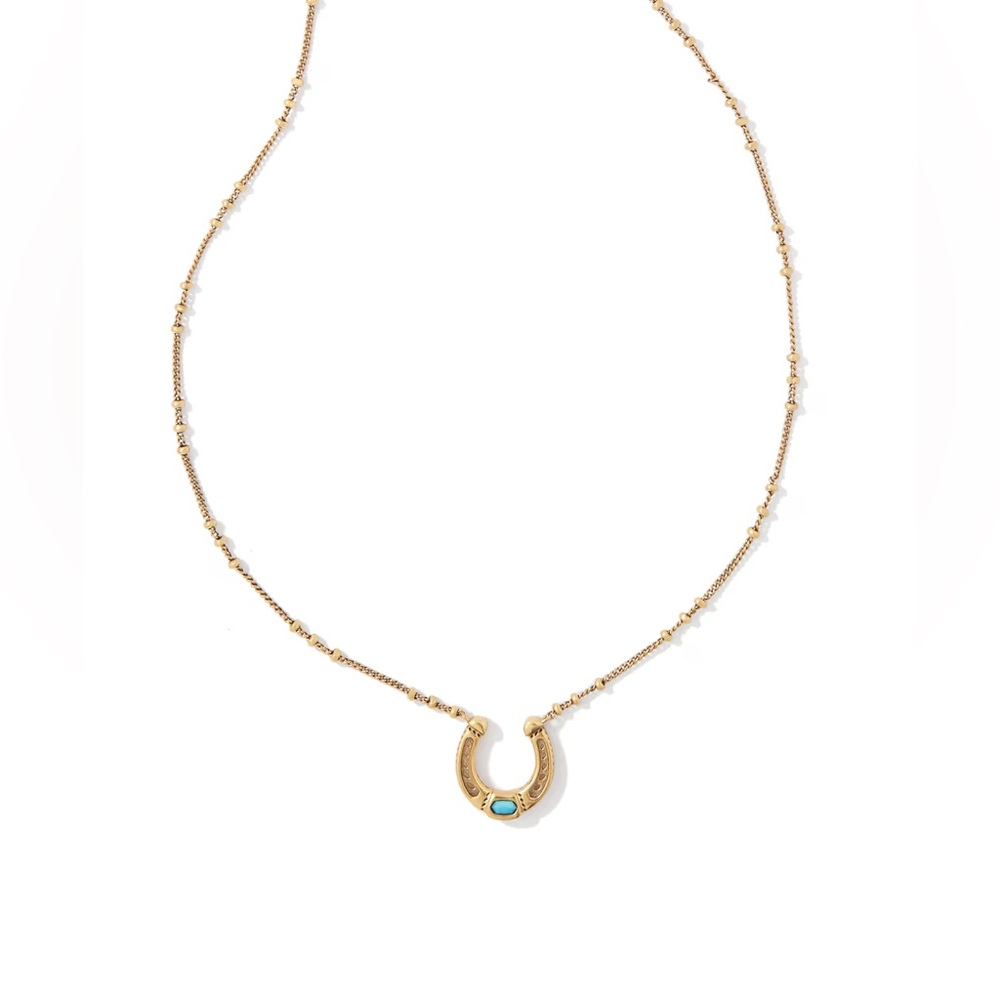 Kendra Scott Gold Necklace with Turquoise Detail